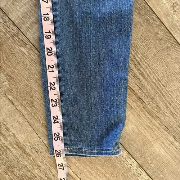 L'Agence Jeans | 26x26 | Margot High Rise Skinny Blue Distressed Stretch Denim - Picture 7 of 9